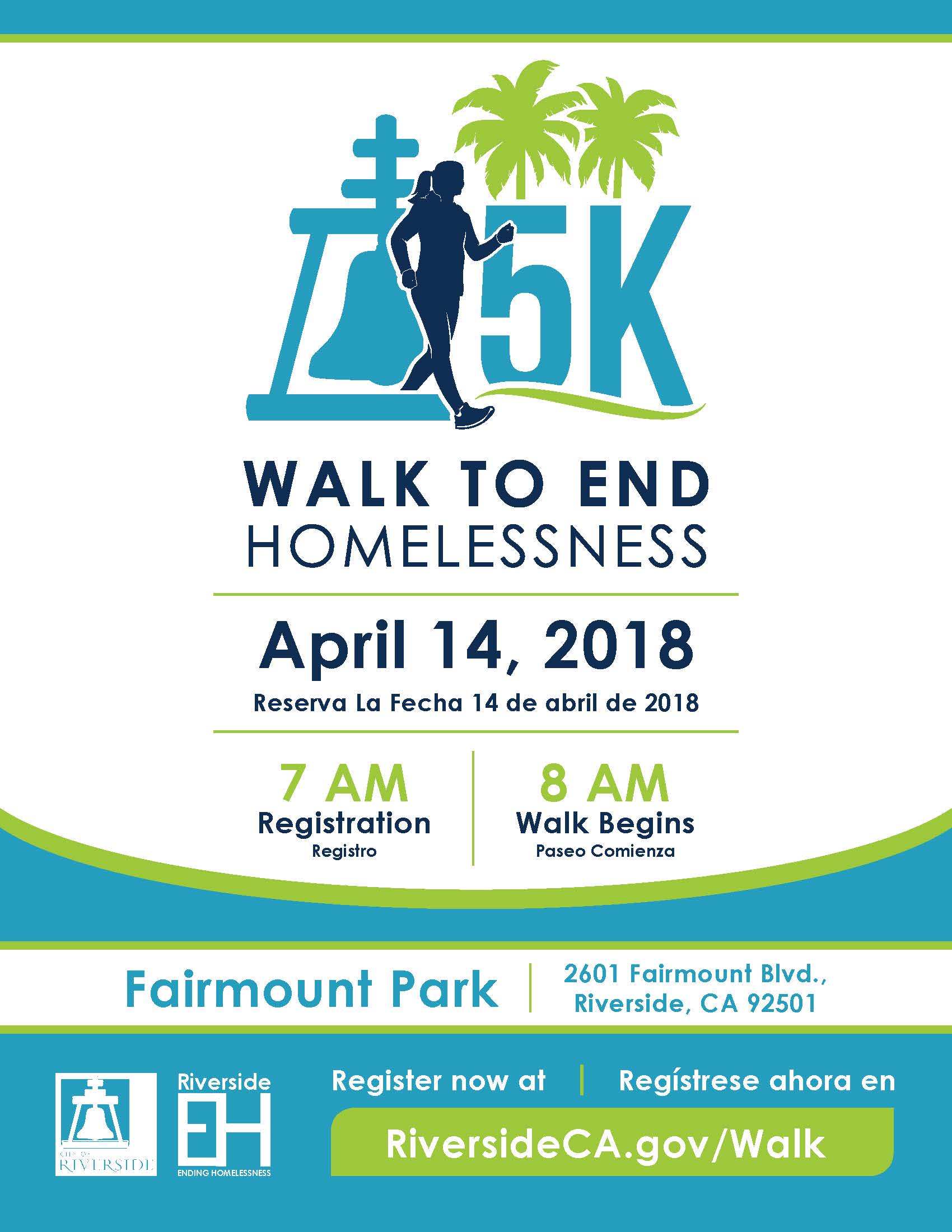walk to end homelessness flyer, April 14, 2018 at Fairmount Park